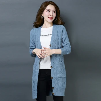 Mid-length knitted cardigan women loose Korean version of the sweater 2020 solid color was thin mid-length jacket tide
Mid-length knitted cardigan women loose Korean version of the sweater 2020 solid color was thin mid-length jacket tide