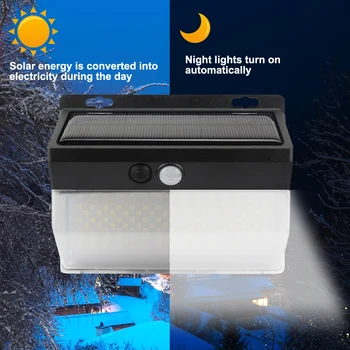 New3 Modes Motion Sensor 270 Degree Solar Lights Outdoor Angle Waterproof Lighting 136 LEDs/206 LEDs Emergency Safety Lamp
