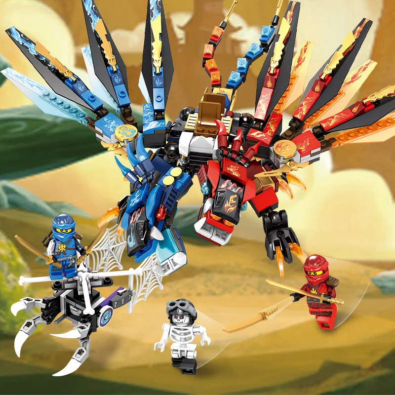 426pcs Double Dragon DIY Legolys Ninja Building Blocks Figures Compatible Legoeds Technic Duplo Building Bricks Toy Figure Gifts
426pcs Double Dragon DIY Legolys Ninja Building Blocks Figures Compatible Legoeds Technic Duplo Building Bricks Toy Figure Gifts