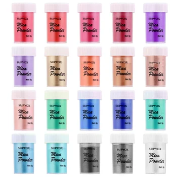 SUPVOX 20 Colors Mica Powder Set Safe Assorted Color Creative Accessory Pigment Supply for Making Cosmetics Crafts Nail Art
SUPVOX 20 Colors Mica Powder Set Safe Assorted Color Creative Accessory Pigment Supply for Making Cosmetics Crafts Nail Art