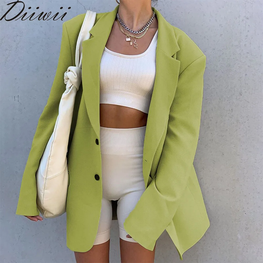 DiiWii 2020 Autumn Solid Color Temperament Small Suit Jacket Loose V Neck Long Sleeve Medium Long Cardigan Women
DiiWii 2020 Autumn Solid Color Temperament Small Suit Jacket Loose V Neck Long Sleeve Medium Long Cardigan Women