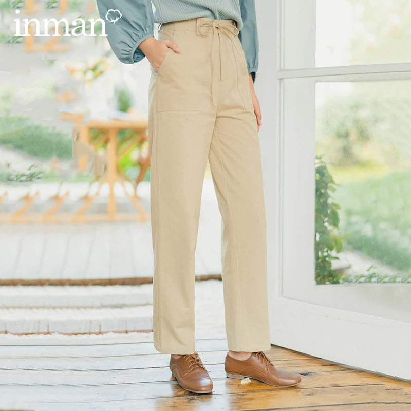 INMAN 2020 Spring New Arrival Literary Retro Medium Waist Drawstring Straight Loose Women Trouser
INMAN 2020 Spring New Arrival Literary Retro Medium Waist Drawstring Straight Loose Women Trouser