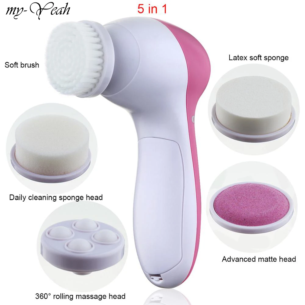 5-in-1 Facial Cleanser Face Cleaning Washing Massage Machine Skin Pore Clean Massager Electric Face Beauty Deep Clean Wash Brush
5-in-1 Facial Cleanser Face Cleaning Washing Massage Machine Skin Pore Clean Massager Electric Face Beauty Deep Clean Wash Brush