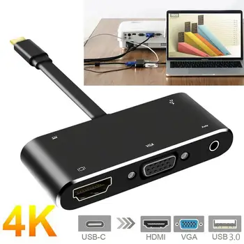 5 in 1 USB-C Type-C to HDMI 4K Apapter VGA Cable Audio USB3.0 PD Converter HUB Cable Cord for Macbok Pro
5 in 1 USB-C Type-C to HDMI 4K Apapter VGA Cable Audio USB3.0 PD Converter HUB Cable Cord for Macbok Pro
