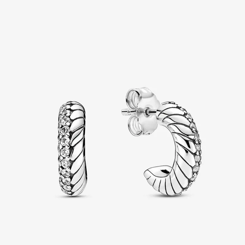 925 Sterling Silver 2020 Autumn New Pavé Snake Chain Pattern Stud Earrings For Women New Fashion Original Earing Jewelry Gift
925 Sterling Silver 2020 Autumn New Pavé Snake Chain Pattern Stud Earrings For Women New Fashion Original Earing Jewelry Gift