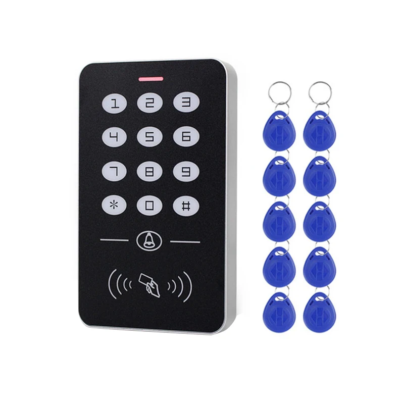 DC12V Electronic Access Control Keypad RFID Card Reader Access Controller with Door Bell Backlight for Door Security Lock System
DC12V Electronic Access Control Keypad RFID Card Reader Access Controller with Door Bell Backlight for Door Security Lock System