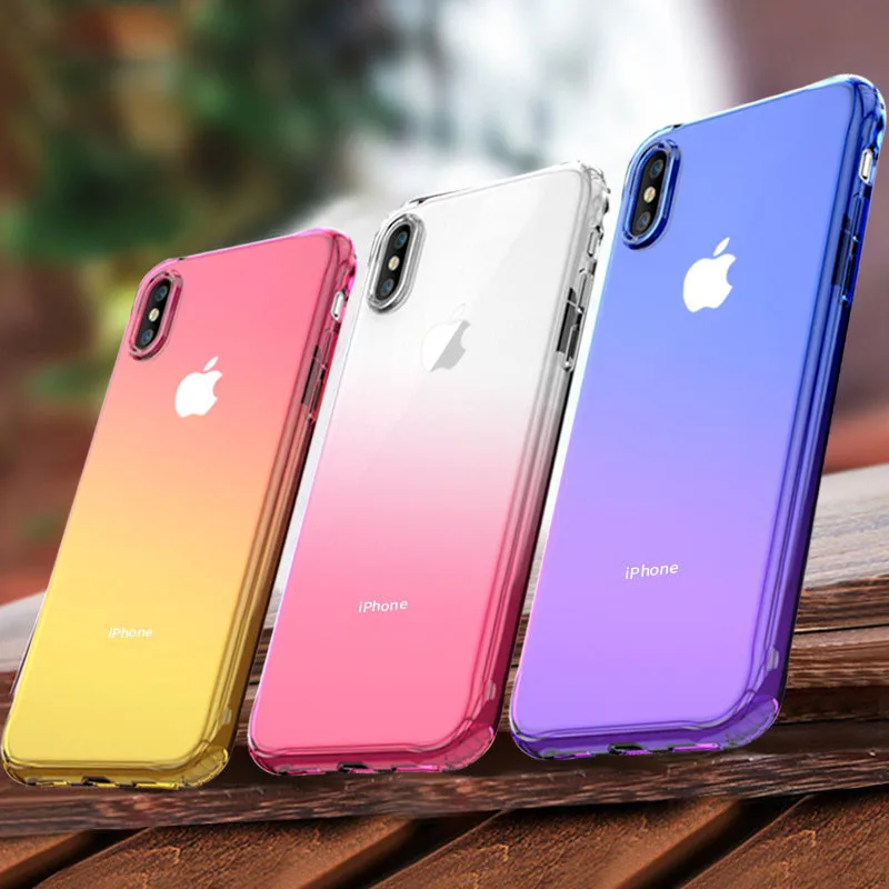 Transparent multicolor Gradient Phone Case For iPhone X XS XR Xs Max Cases For iPhone 6 6s 7 8 Plus 5 5s SE Soft TPU Cover
Transparent multicolor Gradient Phone Case For iPhone X XS XR Xs Max Cases For iPhone 6 6s 7 8 Plus 5 5s SE Soft TPU Cover