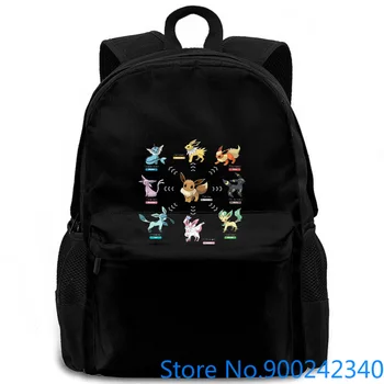 Eevee Evolutions Black women men backpack laptop travel school adult student 
Eevee Evolutions Black women men backpack laptop travel school adult student