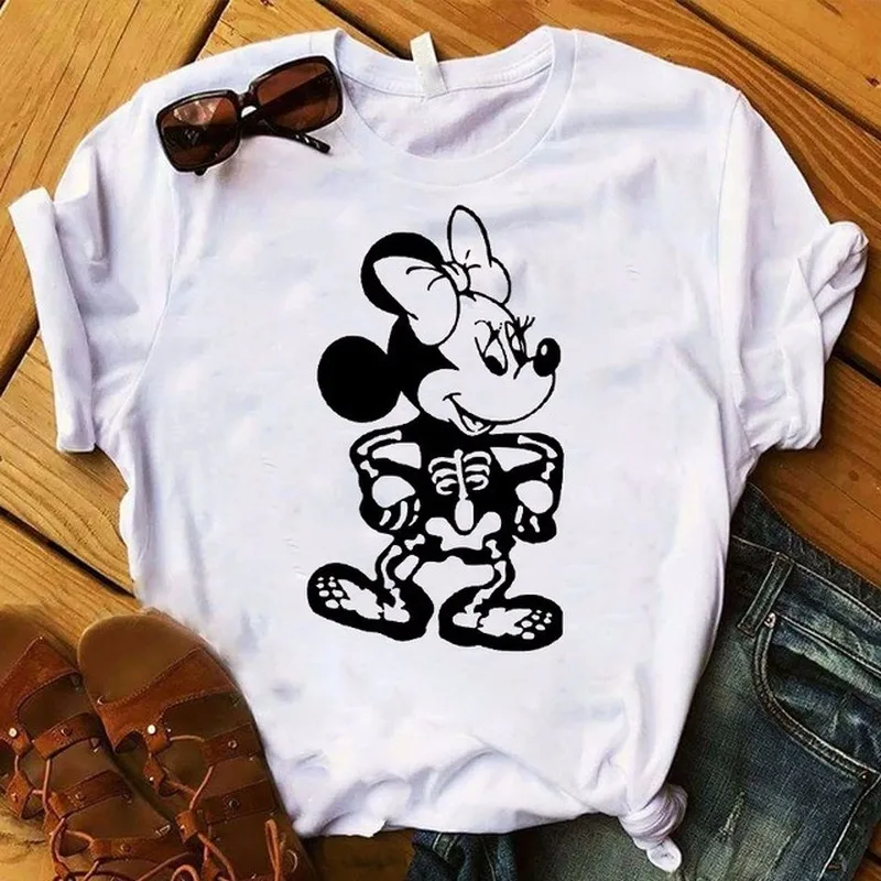 Halloween Minnie T Shirt Women Skull Punk Rock Graphic Tee Shirt Femme Cool Woman Tshirt Top Kawaii Camisetas Mujer Aesthetic 
Halloween Minnie T Shirt Women Skull Punk Rock Graphic Tee Shirt Femme Cool Woman Tshirt Top Kawaii Camisetas Mujer Aesthetic