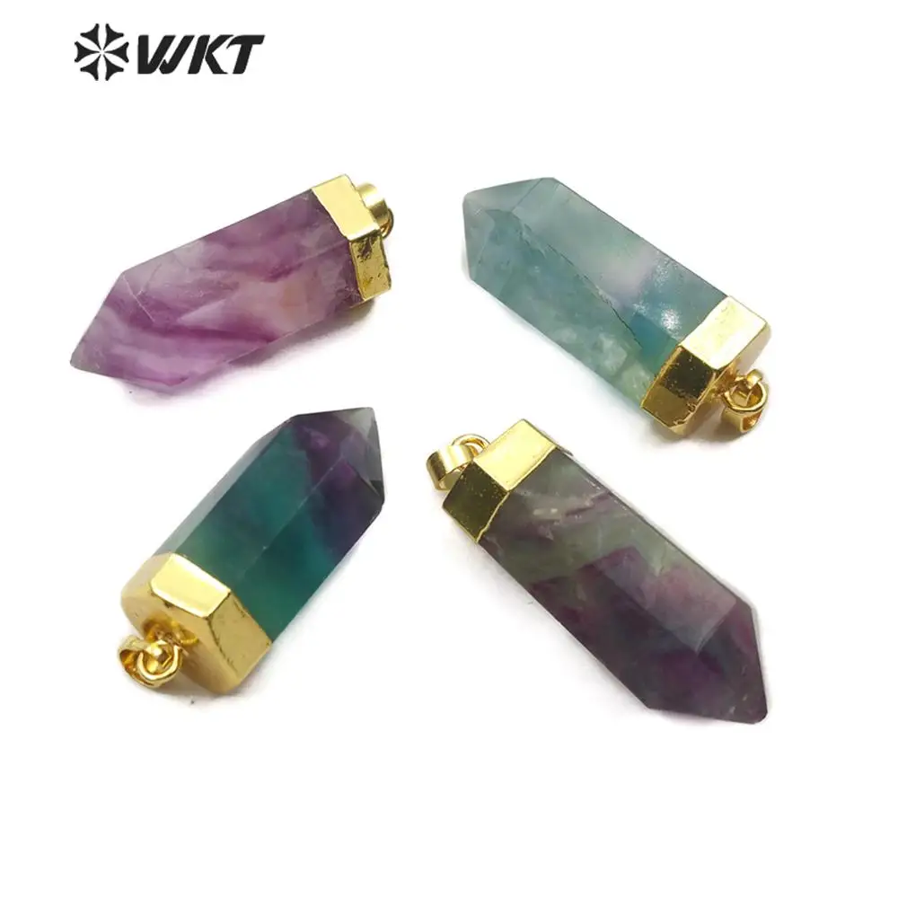 WT-P1467 Natural Stone Pendant Rainbow Fluorite Stone Multi Color With Gold Electroplated Pendant Woman Fashion Jewelry
WT-P1467 Natural Stone Pendant Rainbow Fluorite Stone Multi Color With Gold Electroplated Pendant Woman Fashion Jewelry