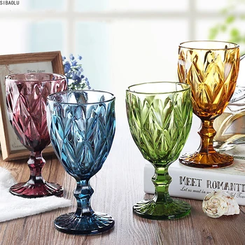Wine Glass Cups Multicolor Carved Goblet Whiskey Red Wine Glasses 300ML Wedding Party Champagne Flutes Bar Restaurant Home Tools 
Wine Glass Cups Multicolor Carved Goblet Whiskey Red Wine Glasses 300ML Wedding Party Champagne Flutes Bar Restaurant Home Tools