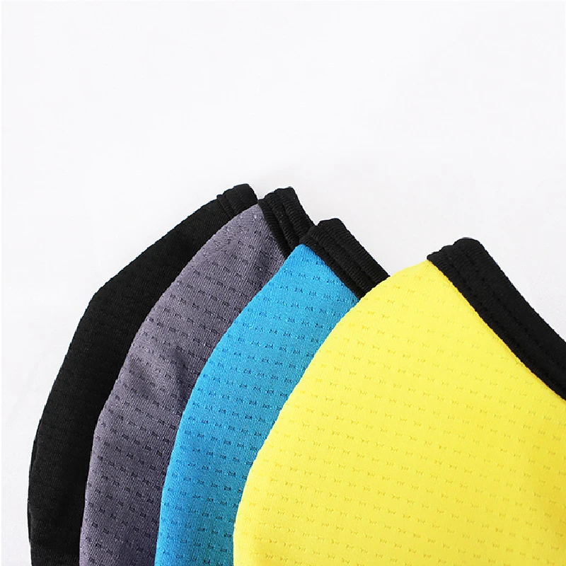Black Ice Silk Quick-drying Breathable Outdoor Masks For Men Women Spring Summer Solid Color Face Cover Mouth Masks