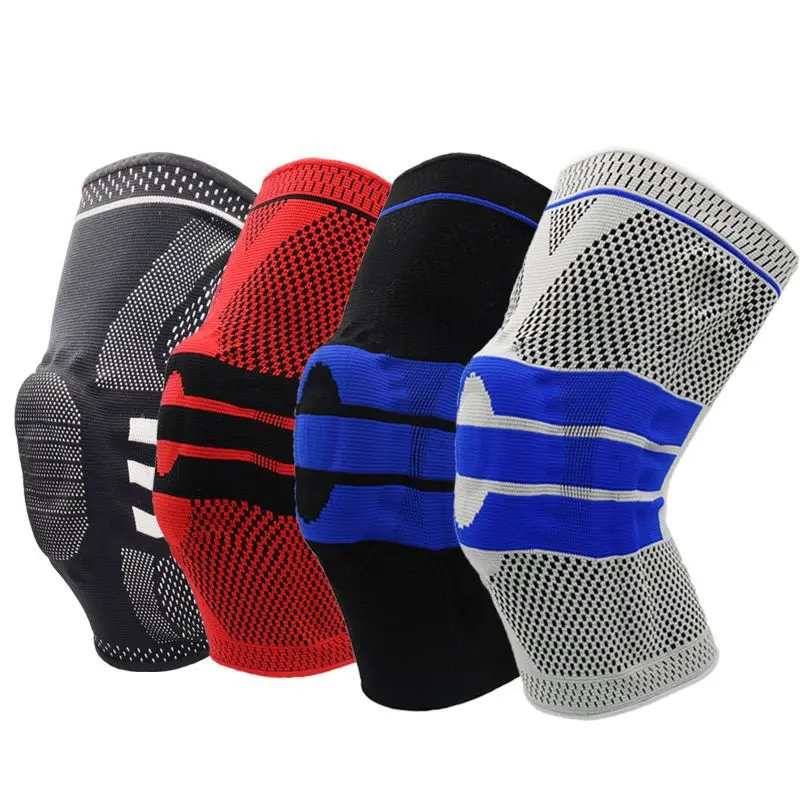 

1 Pc Nylon Sports Kneecaps Silicone Kneepad Basketball Mountaineering Riding Protective Gear Anti-Collision Support