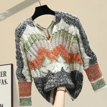 2019 Fall Winter Striped Sweater Top Womens Loose Knitting Shirt Fashion V-neck Thin Knitted Pullover Jumper Ladies Sweaters Top
2019 Fall Winter Striped Sweater Top Womens Loose Knitting Shirt Fashion V-neck Thin Knitted Pullover Jumper Ladies Sweaters Top
