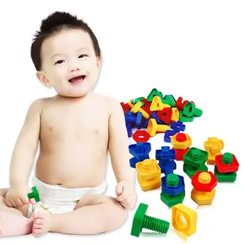 40Pcs/Set 3D Colorful Screw Nuts Bolts Building Puzzle Game Intelligent Kids Toy New
40Pcs/Set 3D Colorful Screw Nuts Bolts Building Puzzle Game Intelligent Kids Toy New