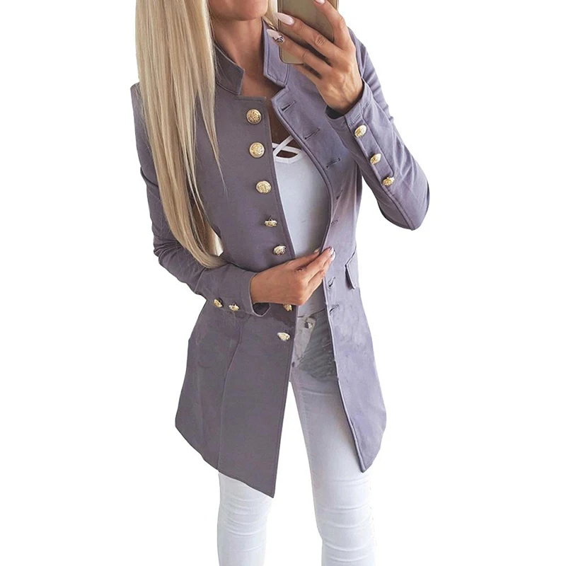 2019 Women Ladies Autumn Suit Coat Casual Long Sleeve Buttoned Jacket Solid Color Suit Tops Clothes Slim Pockets Coats
2019 Women Ladies Autumn Suit Coat Casual Long Sleeve Buttoned Jacket Solid Color Suit Tops Clothes Slim Pockets Coats