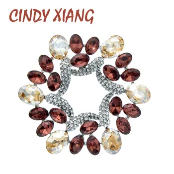 CINDY XIANG Crystal Flower Brooches For Women Round Style Rhinestone Pin Spring Fesign Coat Accessories High Quality New 2020
CINDY XIANG Crystal Flower Brooches For Women Round Style Rhinestone Pin Spring Fesign Coat Accessories High Quality New 2020