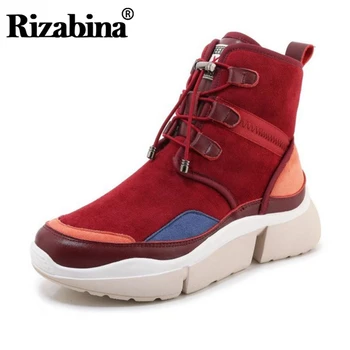 RIZABINA 6 Color Ladies Genuine Leather Ankle Boots Sneakers Warm Fur Fashion Colorful Daily Short Boots Footwear Size 35-39
RIZABINA 6 Color Ladies Genuine Leather Ankle Boots Sneakers Warm Fur Fashion Colorful Daily Short Boots Footwear Size 35-39