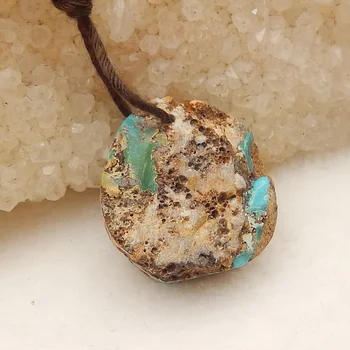 Nugget Turquoise Drilled Pendant Bead, 20x19x7mm, 4.4g 
Nugget Turquoise Drilled Pendant Bead, 20x19x7mm, 4.4g