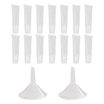 40pcs Transparent Empty Tubes Cosmetic Container Oblique Mouth Soft Tube for Lip Gloss Lip Balm with 4pcs Dispenser Funnels 
40pcs Transparent Empty Tubes Cosmetic Container Oblique Mouth Soft Tube for Lip Gloss Lip Balm with 4pcs Dispenser Funnels