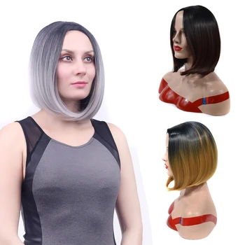 Synthetic Ombre Bob Wig Straight Short Wigs for Women Middle Part Nature Bob Wigs In Wigs High Temperature Fiber
Synthetic Ombre Bob Wig Straight Short Wigs for Women Middle Part Nature Bob Wigs In Wigs High Temperature Fiber