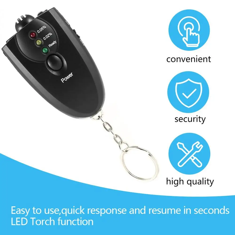 2019 LED Alcohol Breath Tester Professional Portable Keychain Design Breathalyzer Alcohol Analyzer Diagnostic Tool drop shipping
2019 LED Alcohol Breath Tester Professional Portable Keychain Design Breathalyzer Alcohol Analyzer Diagnostic Tool drop shipping
