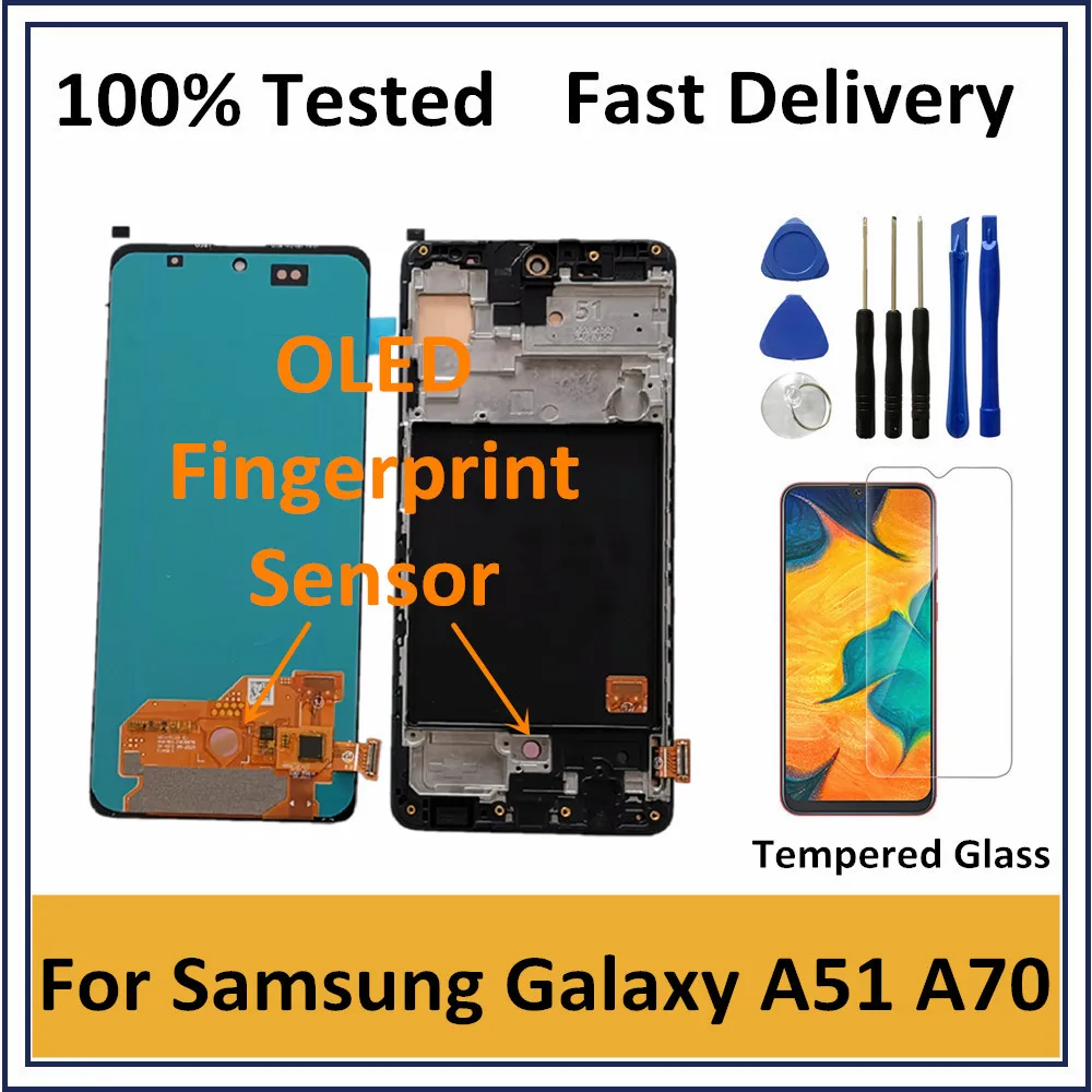 AAA Quality OLED Display For Samsung Galaxy A51 A515 LCD Touch Screen Digitizer Assembly Pantalla For Samsung A70 A705 Screen
AAA Quality OLED Display For Samsung Galaxy A51 A515 LCD Touch Screen Digitizer Assembly Pantalla For Samsung A70 A705 Screen