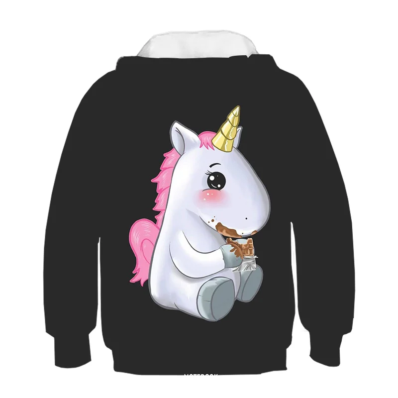 Sparkling Unicorn Black Hoodie Sparkling Unicorn Black Hoodie