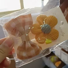 Pequeñas flores de pelo para niño niñas cuadros pelo accesorios pelo Clip broches para niños Bb Clip FIESTA DE Hairgrip