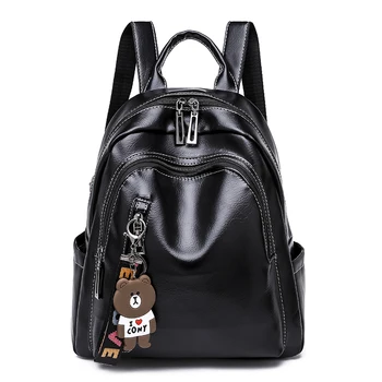 Backpack Fashion PU Leather Ladies Bag Mochila Female Black Small Zipper Backpack Student Bag Girl Solid Color Shoulder Bag 2019
Backpack Fashion PU Leather Ladies Bag Mochila Female Black Small Zipper Backpack Student Bag Girl Solid Color Shoulder Bag 2019