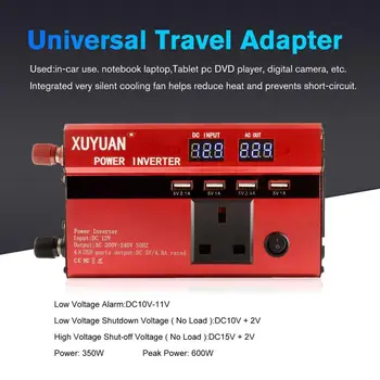 XUYUAN 600W Car Power Inverter DC 12V To AC 220V Converter USB Charger Adapter Portable Auto Modified Save UK 
XUYUAN 600W Car Power Inverter DC 12V To AC 220V Converter USB Charger Adapter Portable Auto Modified Save UK