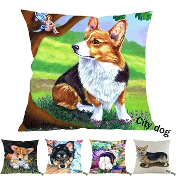 Pembroke Welsh Corgi Painting art linen 45 * 45CM pillow case Cushion cover Hotel office bar car home sofa pillow cushion covers
Pembroke Welsh Corgi Painting art linen 45 * 45CM pillow case Cushion cover Hotel office bar car home sofa pillow cushion covers