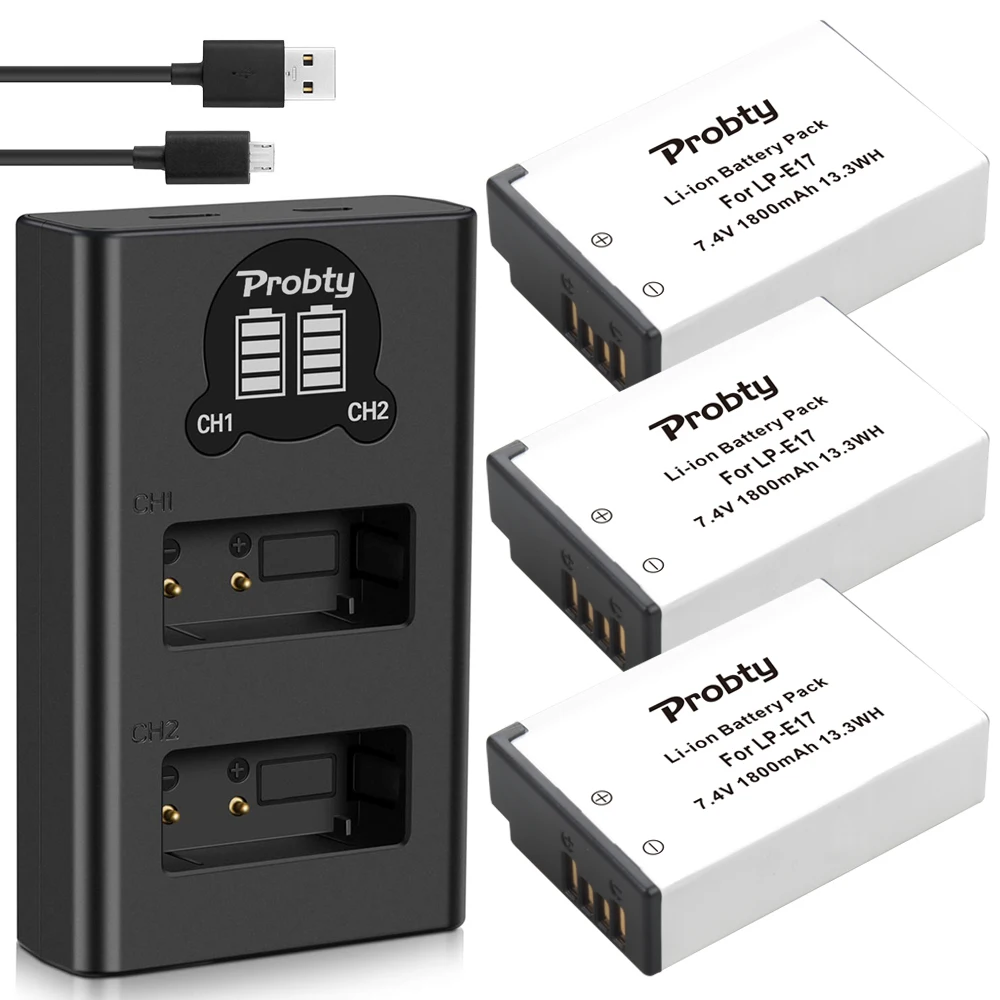 1800mAh LPE17 LP E17 LP-E17 Battery+LED USB Dual Charger for Canon EOS 200D M3 M6 750D 760D T6i T6s 800D 8000D Kiss X8i Cameras
1800mAh LPE17 LP E17 LP-E17 Battery+LED USB Dual Charger for Canon EOS 200D M3 M6 750D 760D T6i T6s 800D 8000D Kiss X8i Cameras