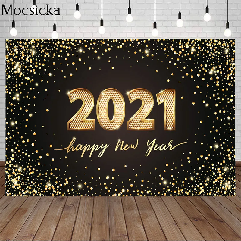 Mocsicka Happy New Year Photography Background 2021 Golden Glitter Bokeh Family Child Party Backdrop Decorative Props Studio
Mocsicka Happy New Year Photography Background 2021 Golden Glitter Bokeh Family Child Party Backdrop Decorative Props Studio