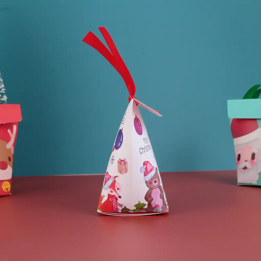 cute merry christmas candy box bag christmas tree creative gift