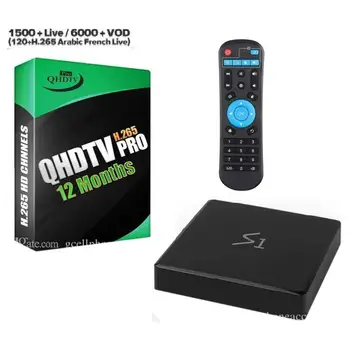 S1 1 Year QHDTV PRO TV Box IPTV Code Smart Android 8.1 Media Player Mini TV Channel 1500+ 6000 VOD Live IPTV Set Top TV Box
S1 1 Year QHDTV PRO TV Box IPTV Code Smart Android 8.1 Media Player Mini TV Channel 1500+ 6000 VOD Live IPTV Set Top TV Box
