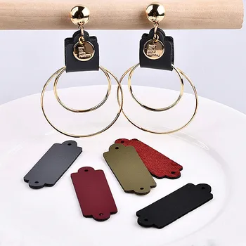 Korean style new genuine leather rectangular leather stripe DIY hair ornament leather rib label Earrings material accessories 
Korean style new genuine leather rectangular leather stripe DIY hair ornament leather rib label Earrings material accessories