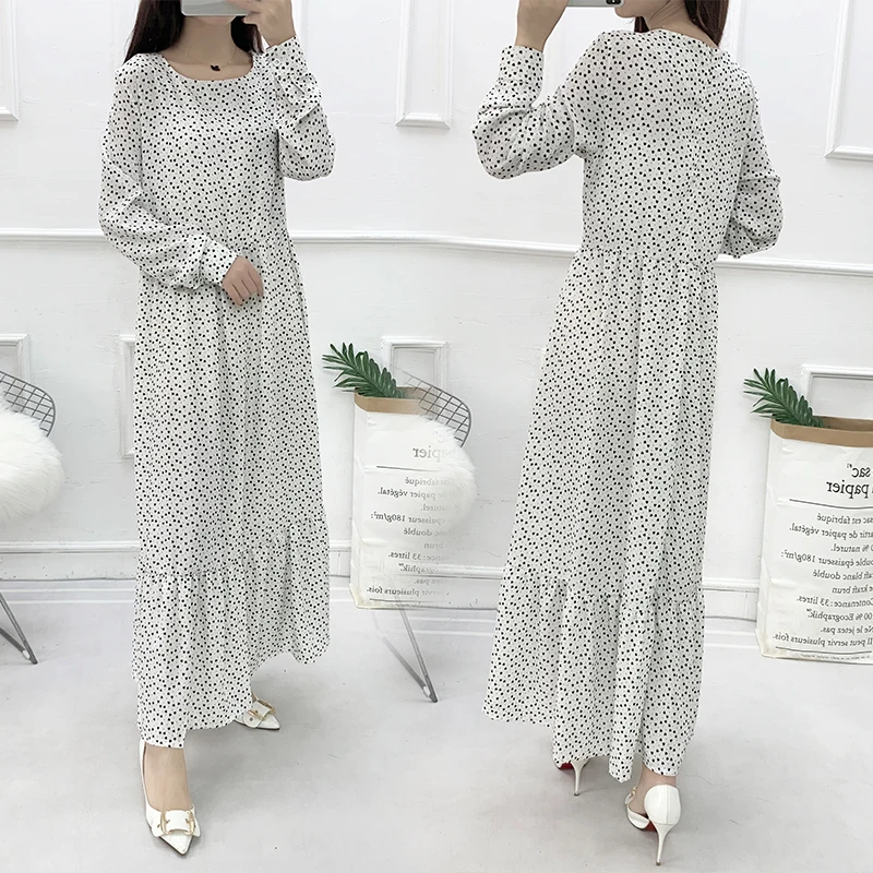 S-2XL Fashion Chiffon Polka Dot Long Sleeve Ankle-Length Beach Holiday Dress 2020 Spring Elegant Bodycon Party Vestido
S-2XL Fashion Chiffon Polka Dot Long Sleeve Ankle-Length Beach Holiday Dress 2020 Spring Elegant Bodycon Party Vestido