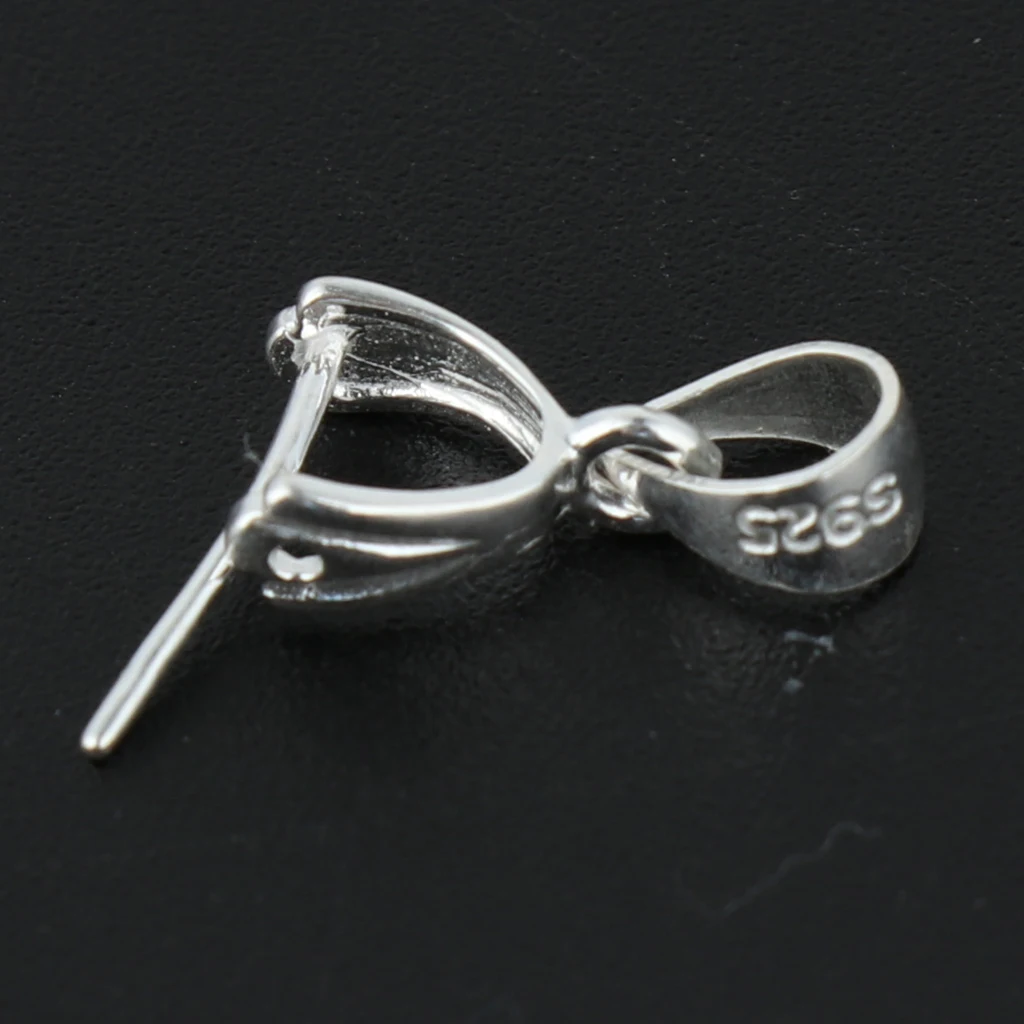 925 Sterling Silver Clasps Pinch Clip Bail Pendant Connector for DIY Jewelry 925 Sterling Silver Clasps Pinch Clip Bail Pendant Connector for DIY Jewelry