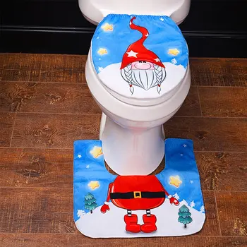 Christmas Toilet Seat Cushion Bath Mat Decoration Christmas Bathroom Toilet Toilet Decoration 
Christmas Toilet Seat Cushion Bath Mat Decoration Christmas Bathroom Toilet Toilet Decoration