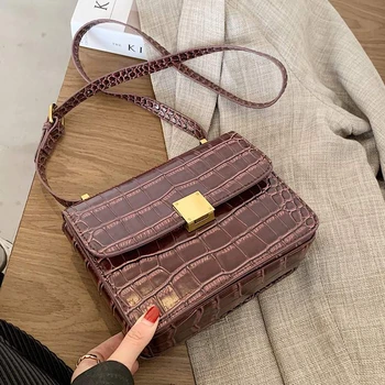 Fashion Quality Stone Pattern Patent PU Leather Shoulder Bags For Women Simple Shoulder Handbags Women Brand Trend Handbag 
Fashion Quality Stone Pattern Patent PU Leather Shoulder Bags For Women Simple Shoulder Handbags Women Brand Trend Handbag