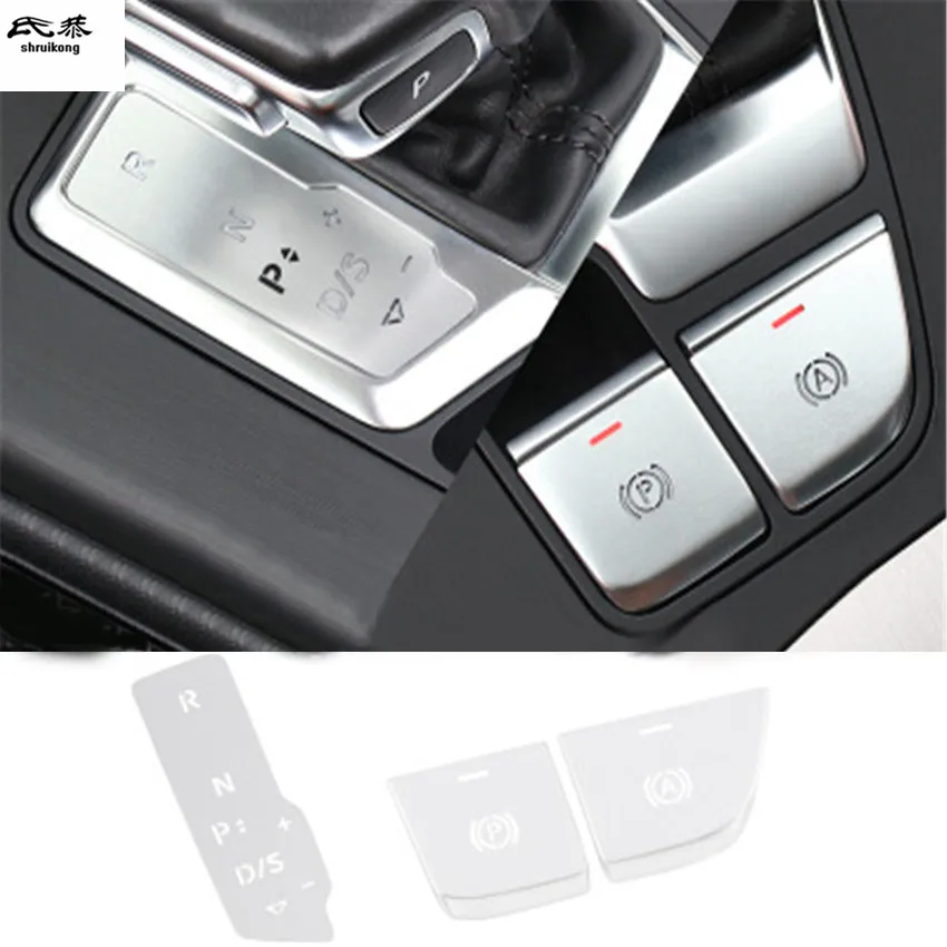 

3PCS/Lot Car Stickers ABS Gear and Parking Button Decorative Cover for 2017-2019 AUDI Q5 FYB Accessories