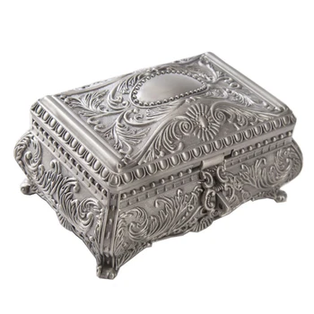 Vintage Style Rectangular Rings Bracelet Zinc Alloy Desktop Space Saving Jewelry Box Necklace Holder Storage Organizer With Hasp
Vintage Style Rectangular Rings Bracelet Zinc Alloy Desktop Space Saving Jewelry Box Necklace Holder Storage Organizer With Hasp