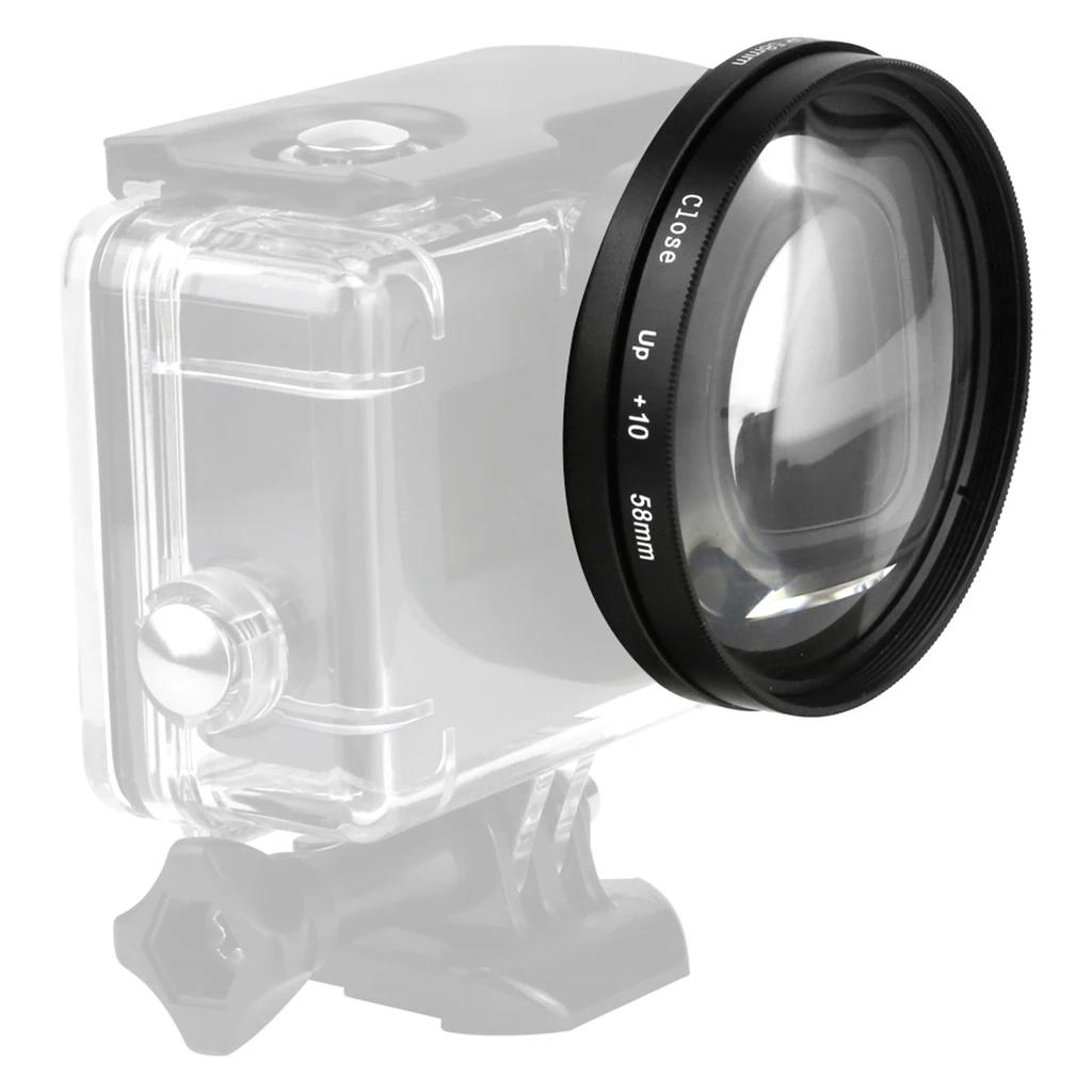 58mm Close up Lens 10X Macro+Lens Adapter Ring for GoPro Hero 5 Housing Case 58mm Close up Lens 10X Macro+Lens Adapter Ring for GoPro Hero 5 Housing Case