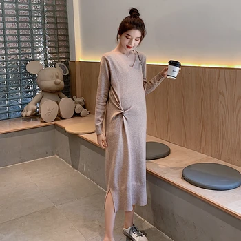 Fashion autumn and winter pregnant women wear a base loose and comfortable warm knitted dress mid-length
Fashion autumn and winter pregnant women wear a base loose and comfortable warm knitted dress mid-length