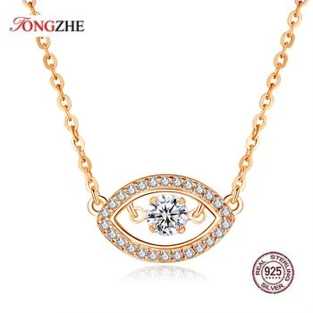 TONGZHE 925 Sterling Silver Turkish Evil Eye Necklace For Women Crystal Chain Necklace Minimalist Rose Gold Choker Lucky Jewelry 
TONGZHE 925 Sterling Silver Turkish Evil Eye Necklace For Women Crystal Chain Necklace Minimalist Rose Gold Choker Lucky Jewelry