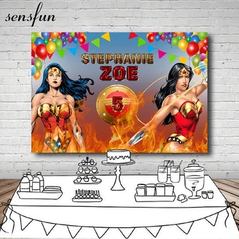 Sensfun Powerful Wonder Women Photography Backdrop Colorful Balloons Girls Birthday Party Backgrounds For Photo Studio 7x5FT
Sensfun Powerful Wonder Women Photography Backdrop Colorful Balloons Girls Birthday Party Backgrounds For Photo Studio 7x5FT