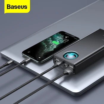 Baseus PD 65W Power Bank 30000mAh Quick Charge 3.0 FCP SCP AFC Powerbank Portable External Charger For Smartphone Laptop Tablet
Baseus PD 65W Power Bank 30000mAh Quick Charge 3.0 FCP SCP AFC Powerbank Portable External Charger For Smartphone Laptop Tablet