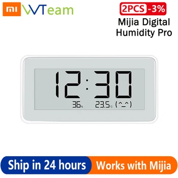 Xiaomi Mijia Smart Digital Temperature Humidity Pro Electronic Clock Watch E-link Thermometer Moisture Meter Work Mi Home
Xiaomi Mijia Smart Digital Temperature Humidity Pro Electronic Clock Watch E-link Thermometer Moisture Meter Work Mi Home