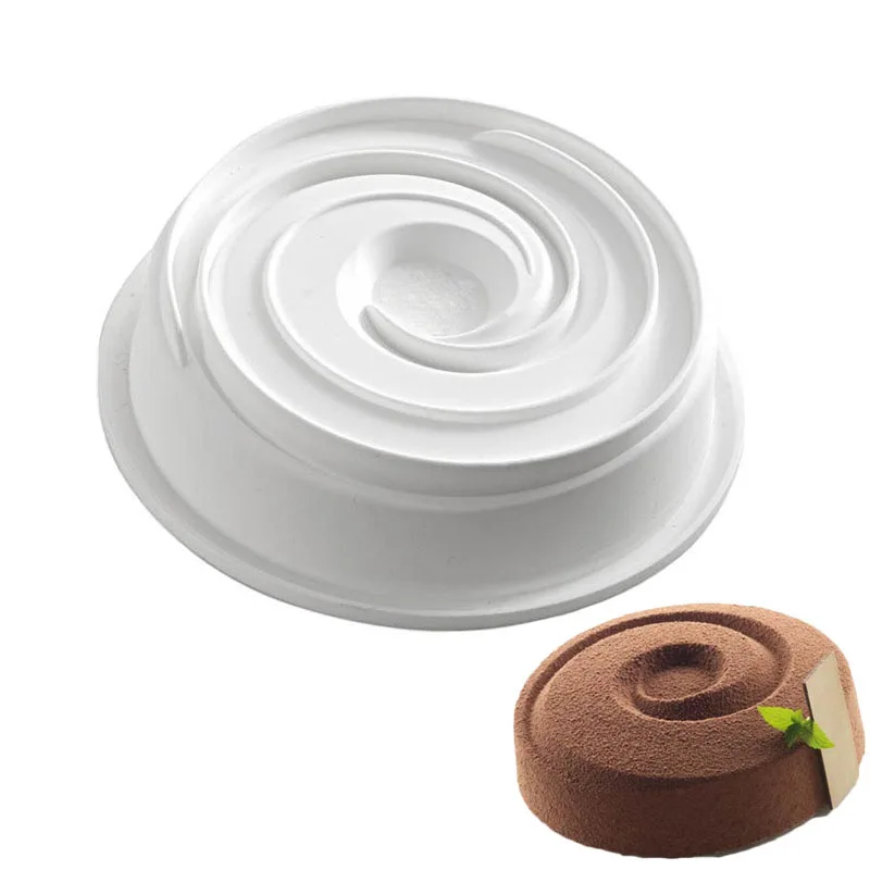 1PCS Silicone Round VORTEX Spiral Mold For Cake Decorating Pans Baking Mousse Brownie Chiffon Sponge Cakes Pan Molds Tools
1PCS Silicone Round VORTEX Spiral Mold For Cake Decorating Pans Baking Mousse Brownie Chiffon Sponge Cakes Pan Molds Tools